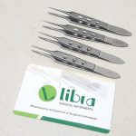 Bishop Iris Forceps Serrated 9cm, 0.4mm