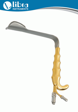 Epstein Abdominoplasty Retractor, With Fiber Optic Light Guide and Suction Tube