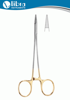 Microvascular T.C Needle Holder With Tungsten Carbide Inserts, 15cm