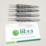 Bishop Iris Forceps 1x2 Teeth 9cm, 0.4mm