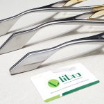 Breast And Facial Diamond Shaped Spreader, 29cm, With Gold Handle