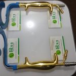 C Circular Breast Retractor Insulated With Fiber Optic Light Guide and Suction Tube