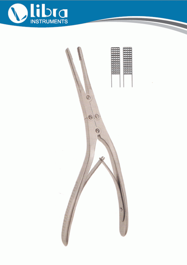 Rubin Septal Morselizer Forceps With Caps, 21cm