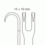 Kilner Double Nasal Hook 10cm 2 Sharp Prongs