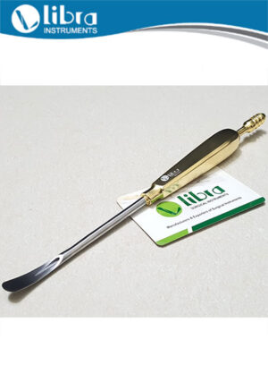 Scalp Elevator With Suction Slightly curved 7mm Blade Width, Length 9½”/24cm