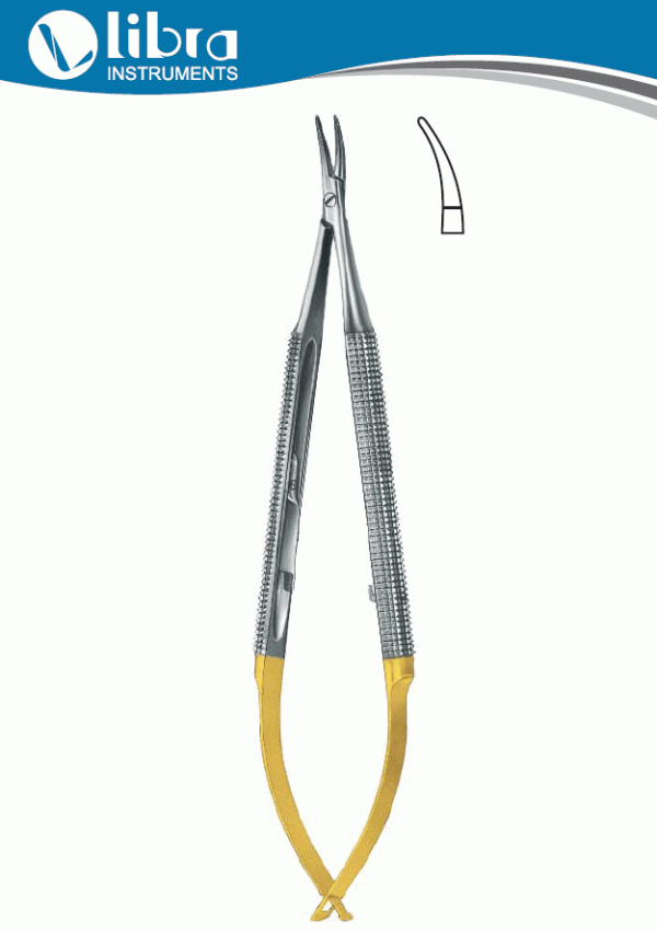 Barraquer T.C Micro Needle Holder with Tungsten Carbide Inserts with catch Mikro-Nadelhalter, Micro Needle Holders, Micro-Porta-agujas, Micro-Porte-aiguilles, Micro-Portaghi