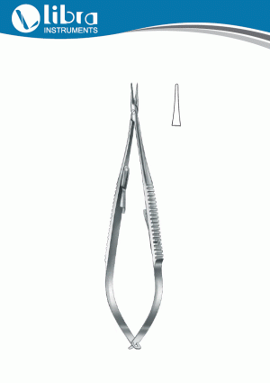 Castroviejo Micro Needle Holder 14,5 cm / 5 6/8", very delicate jaw