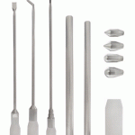 Tuba Transumbilical Breast Augmentation Instrument Set, includes 5 complete instruments