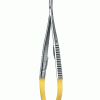 Castroviejo T.C Micro Needle Holder with Tungsten Carbide Inserts with catch Mikro-Nadelhalter, Micro Needle Holders, Micro-Porta-agujas, Micro-Porte-aiguilles, Micro-Portaghi