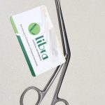 Tebbetts (Cerkes) septum forceps, flat fine horizontal serrated jaw, 6 3/4