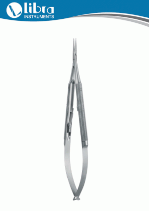 Micro Needle Holder With Diamond Coated Jaws, 0.80 mm Dia