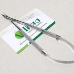 Micro Scissors Round Handle 10mm Cutting edge length, Curved, 15cm