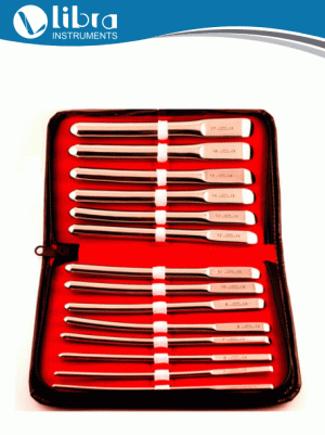 Hegar Uterine Dilators Single End Set of 14 Pieces (4mm TO 17mm)